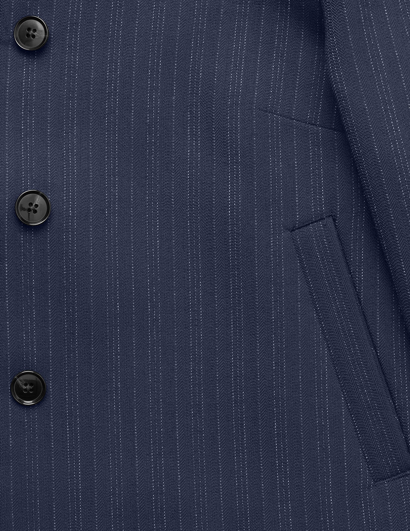 Women's Serene Short Jacket Marine Pinstripe